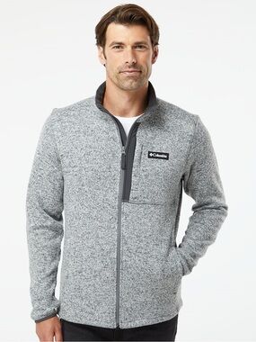 Columbia Light Gray Heather Full-Zip Jacket